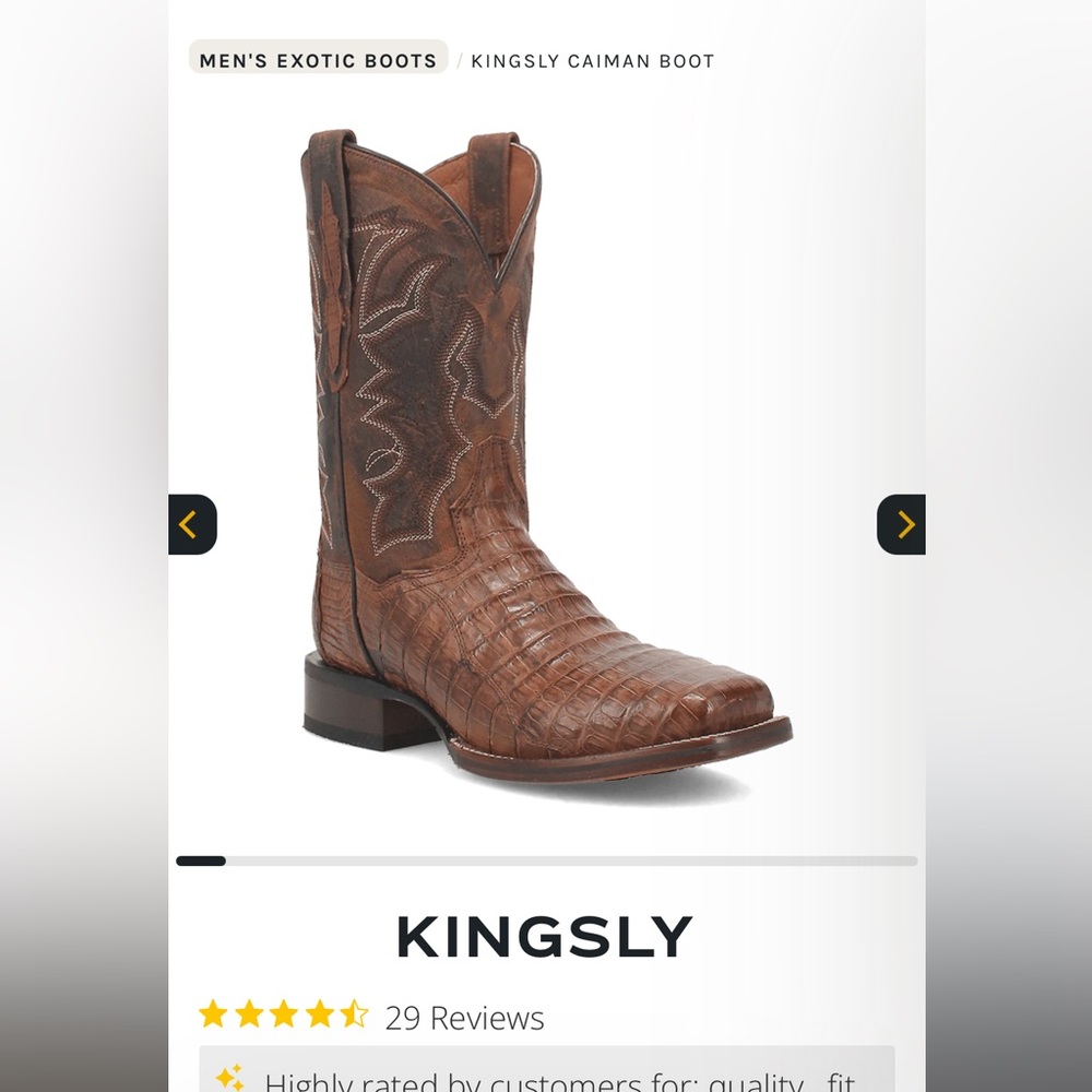 Dan Post Kingsly Caiman Boot in Bayapache